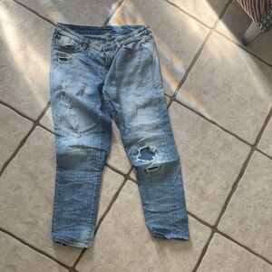 Dear John Distressed Blue Cropped Jeans